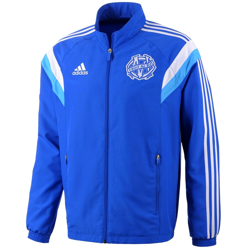 Olympique De Marseille Presentation Soccer Tracksuit 2014/15 Blue - Adidas - SoccerTracksuits.com