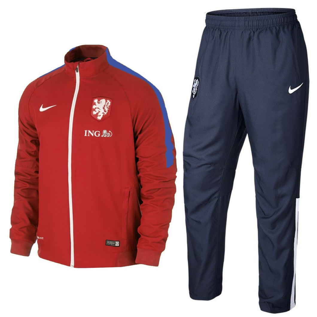 Netherlands Team Red Presentation Soccer Tracksuit 2015/16 - Nike - SoccerTracksuits.com