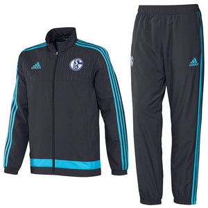 Fc Schalke 04 Presentation Soccer Tracksuit 2015/16 - Adidas - SoccerTracksuits.com