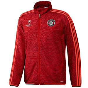 Manchester United Ucl Presentation Soccer Tracksuit 2015/16 Red - Adidas - SoccerTracksuits.com