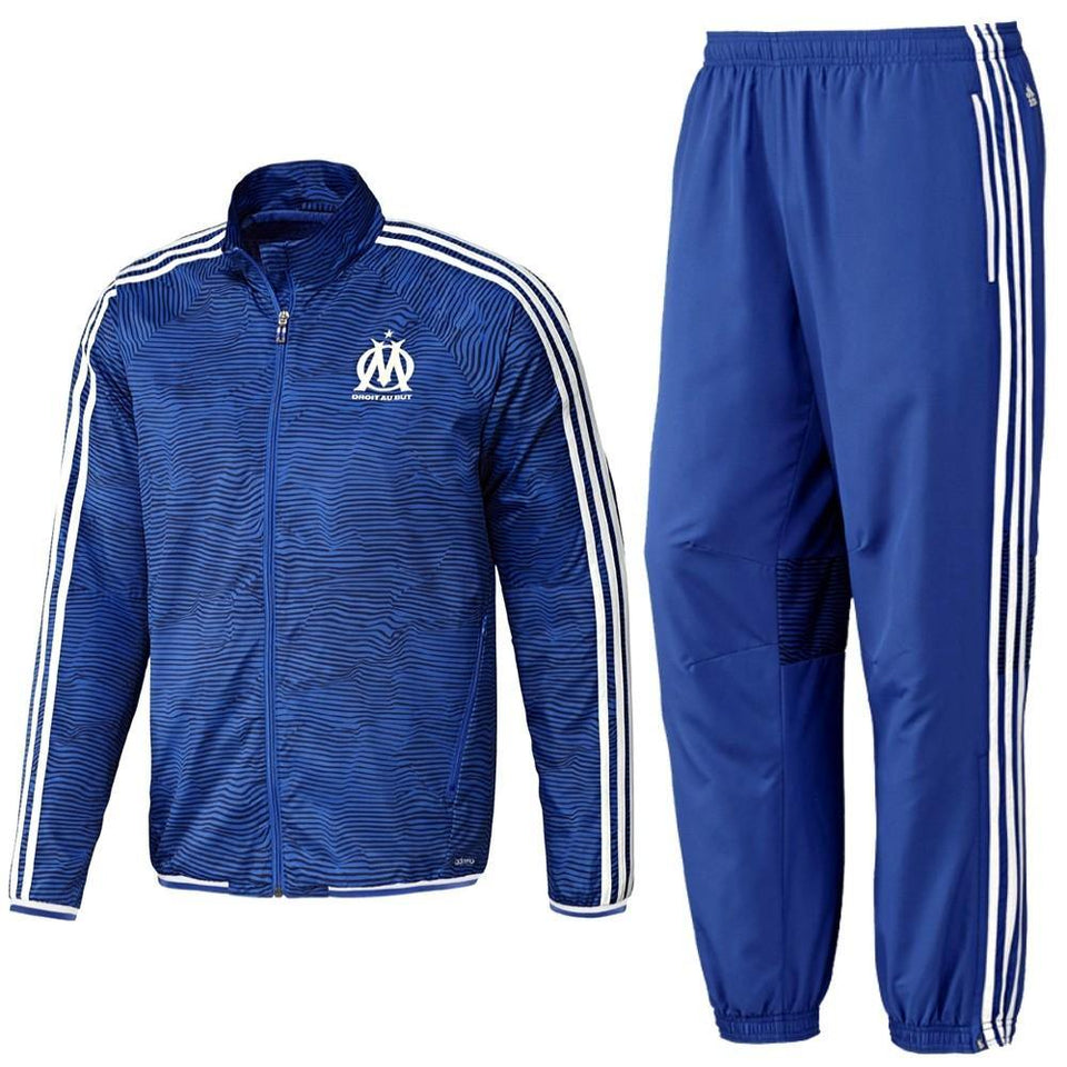 Olympique Marseille Ucl Presentation Soccer Tracksuit 2015/16 - Adidas - SoccerTracksuits.com