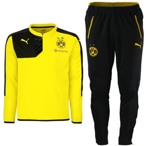 Borussia Dortmund Training Sweat Set 2015/16 Yellow - Puma - SoccerTracksuits.com