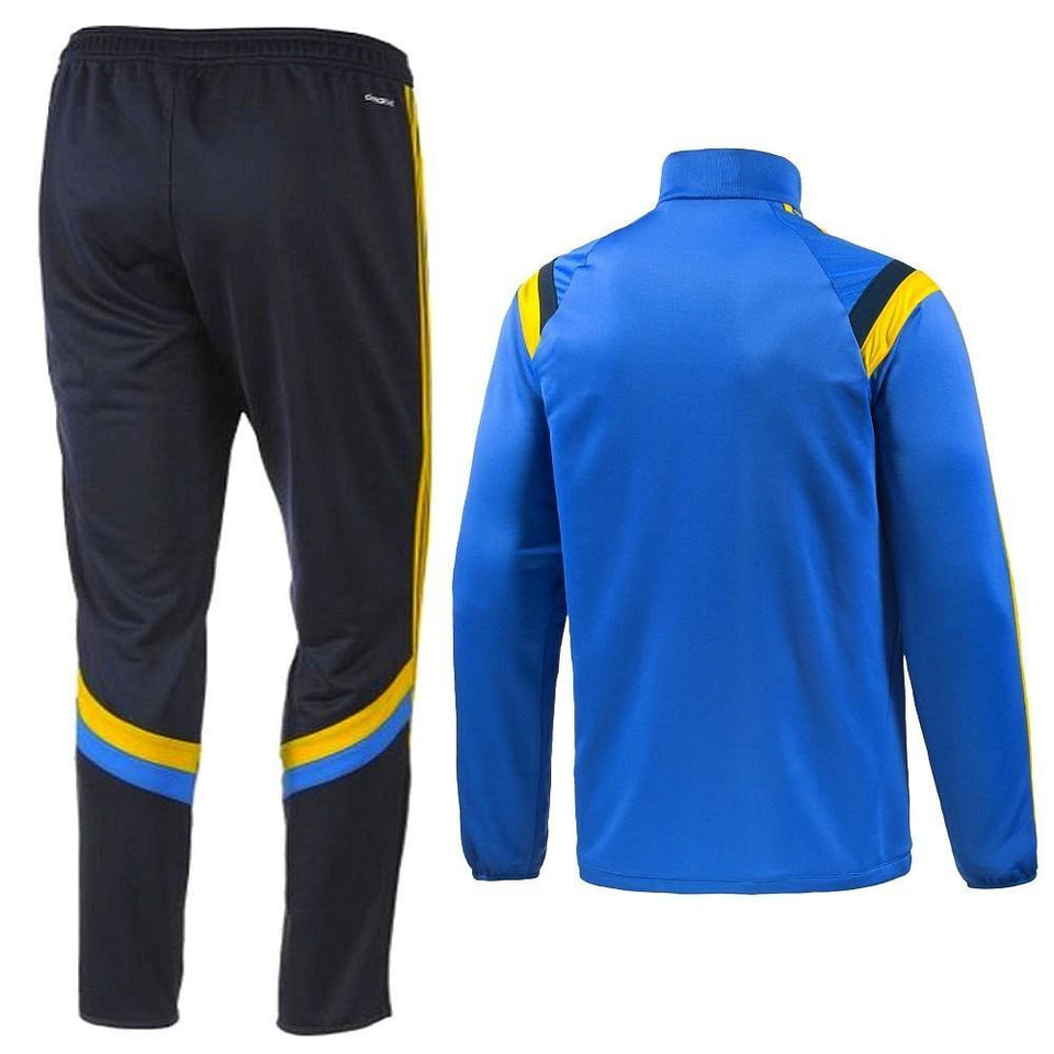 Sweden National Team Training Soccer Tracksuit 2015 Marine - Adidas - SoccerTracksuits.com