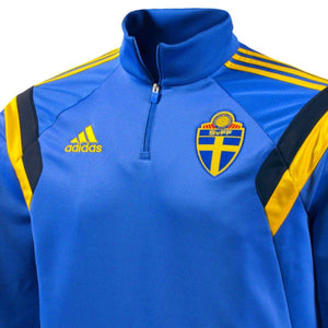 Sweden National Team Training Soccer Tracksuit 2015 Marine - Adidas - SoccerTracksuits.com