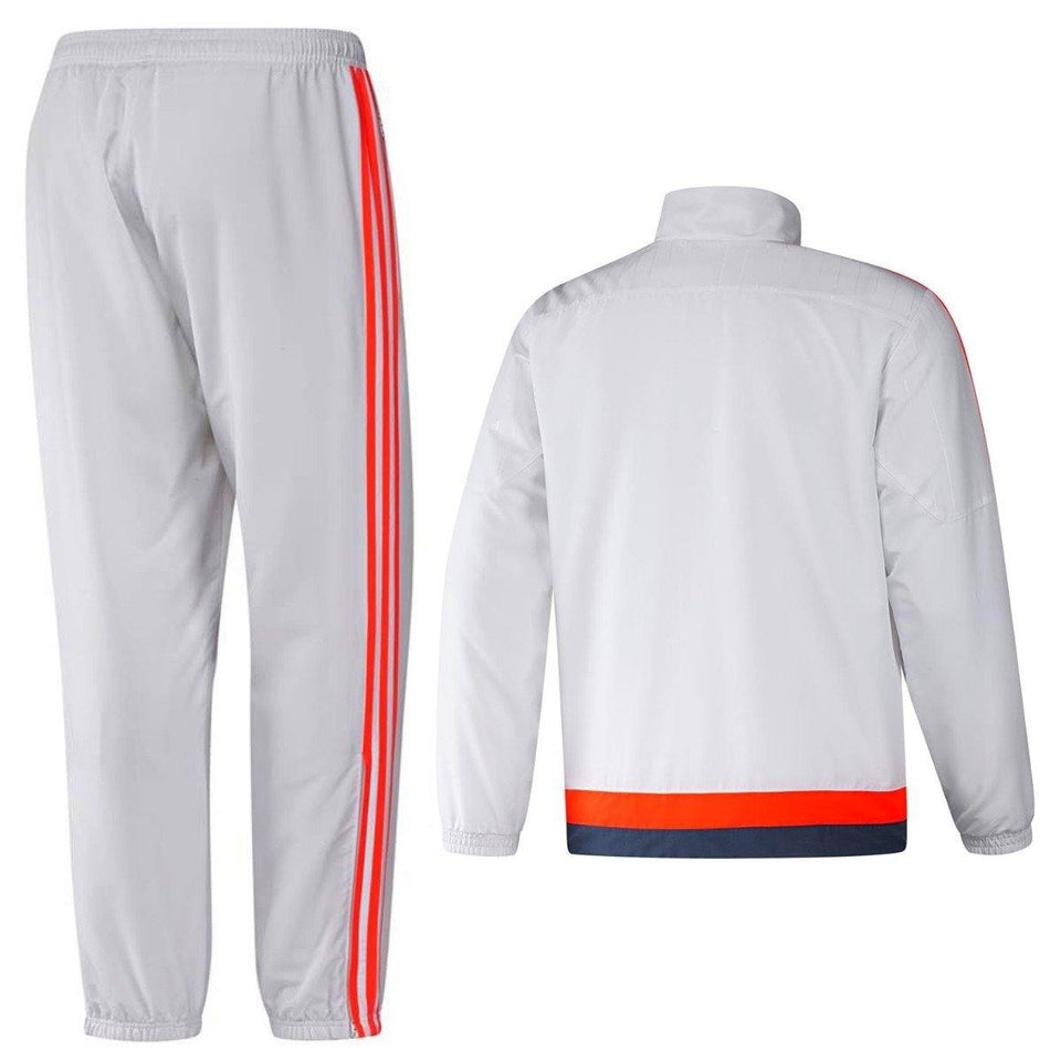 Olympique Lyon White Presentation Soccer Tracksuit 2015/16 - Adidas - SoccerTracksuits.com