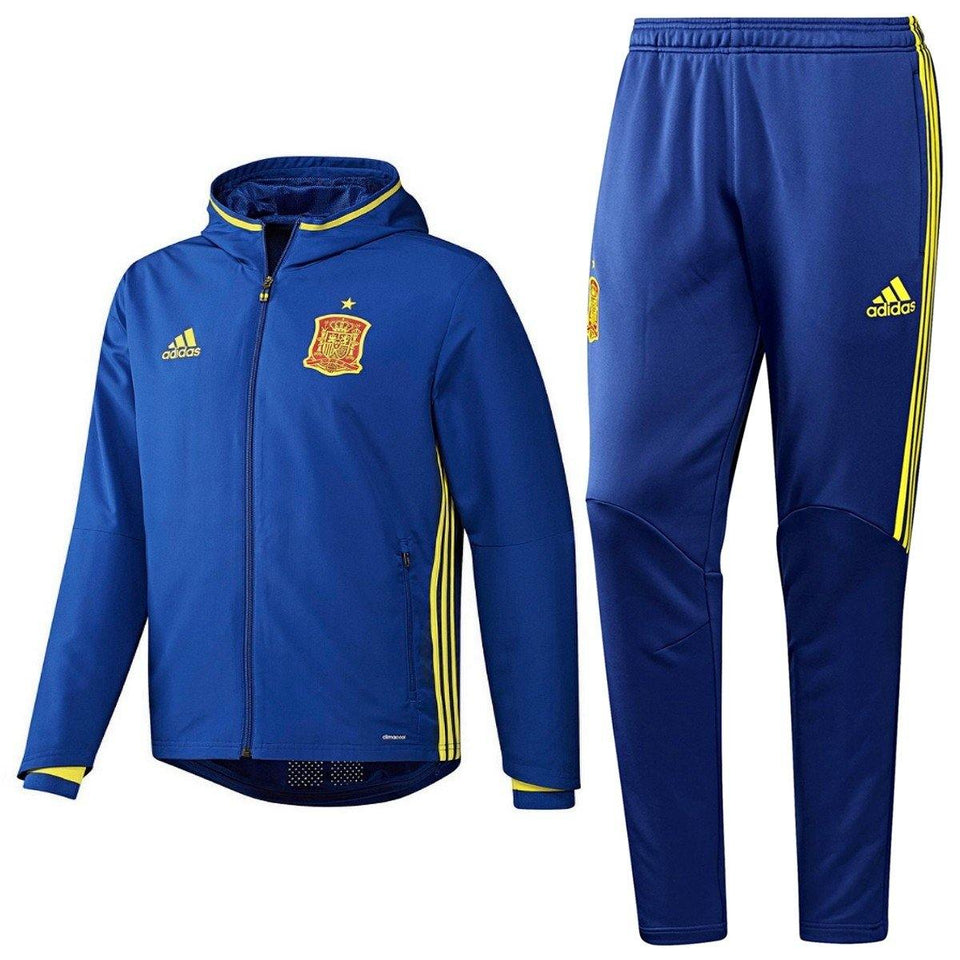 Spain Presentation Soccer Tracksuit Euro 2016 Blue - Adidas - SoccerTracksuits.com