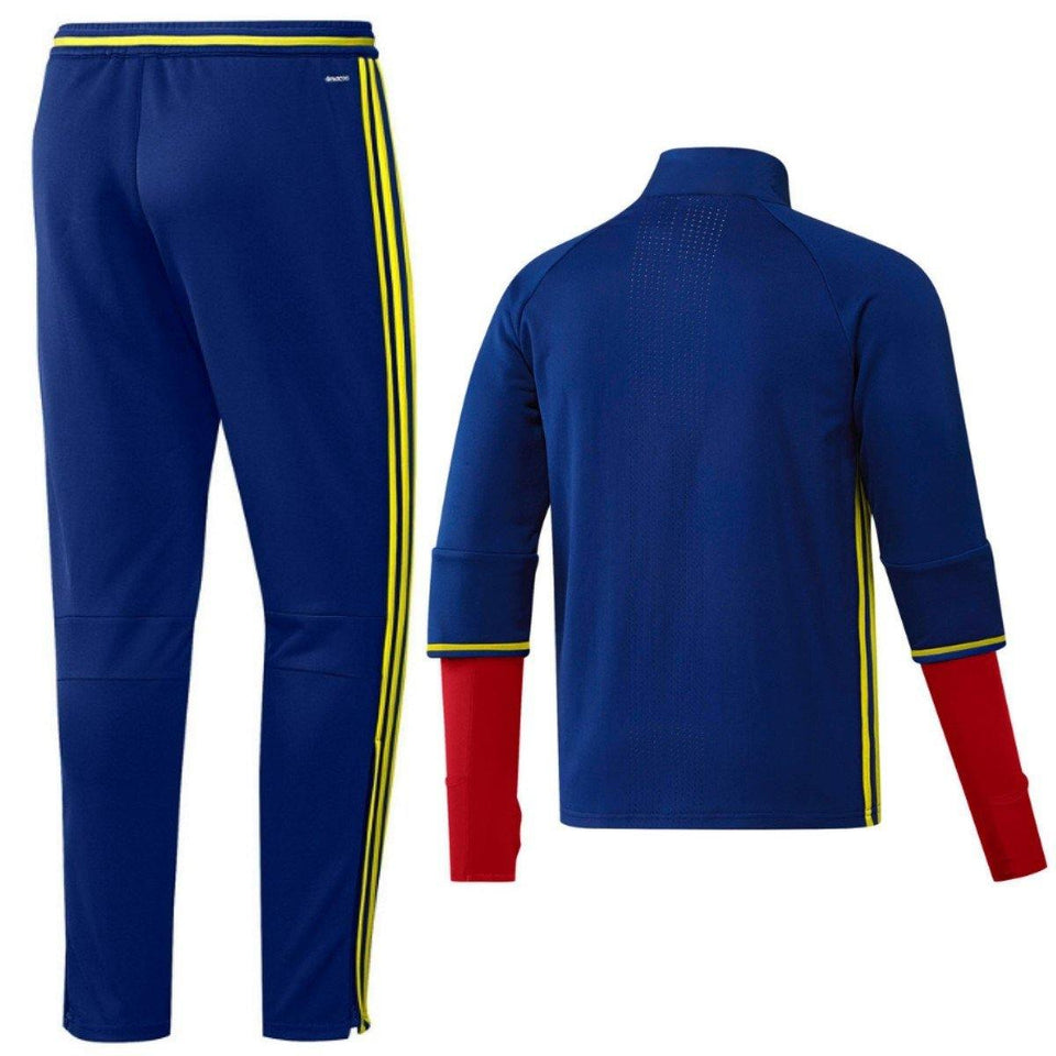 Spain Training Technical Soccer Tracksuit Euro 2016 Blue - Adidas - SoccerTracksuits.com
