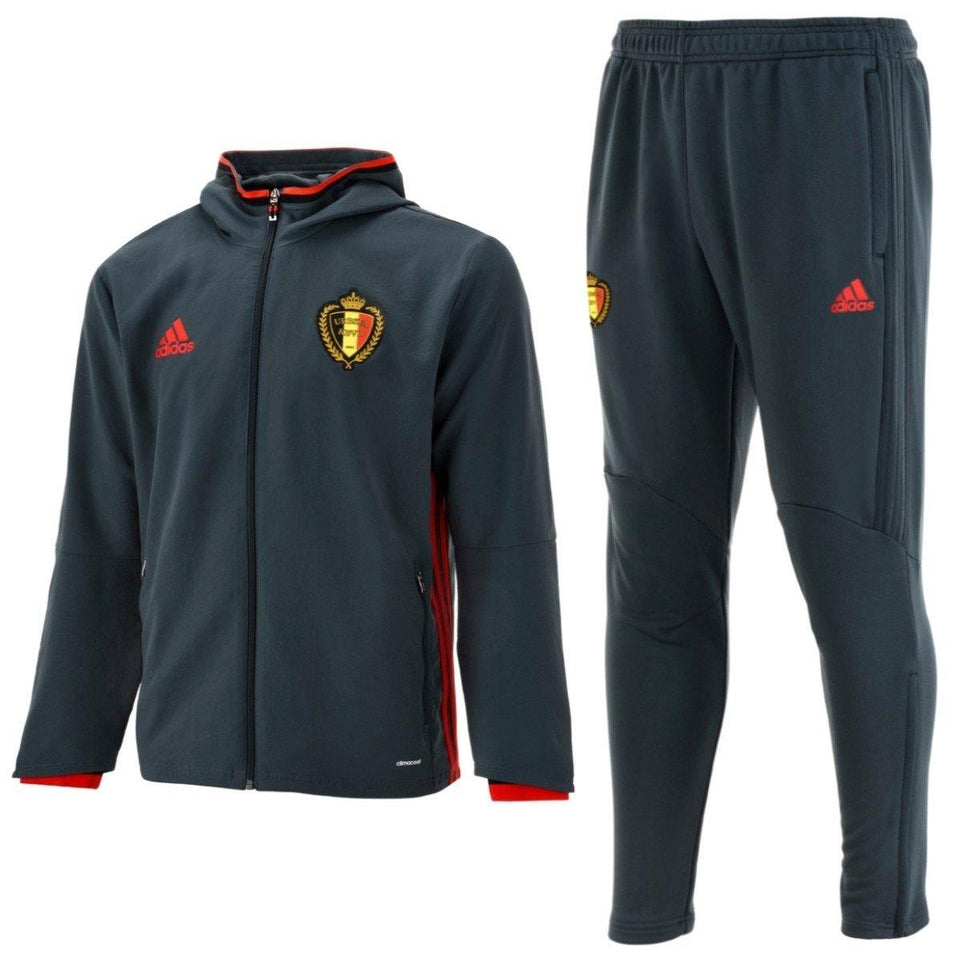Belgium Presentation Soccer Tracksuit Euro 2016 - Adidas - SoccerTracksuits.com