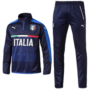 Italy Technical Training Soccer Tracksuit 2016/17 Navy - Puma - SoccerTracksuits.com