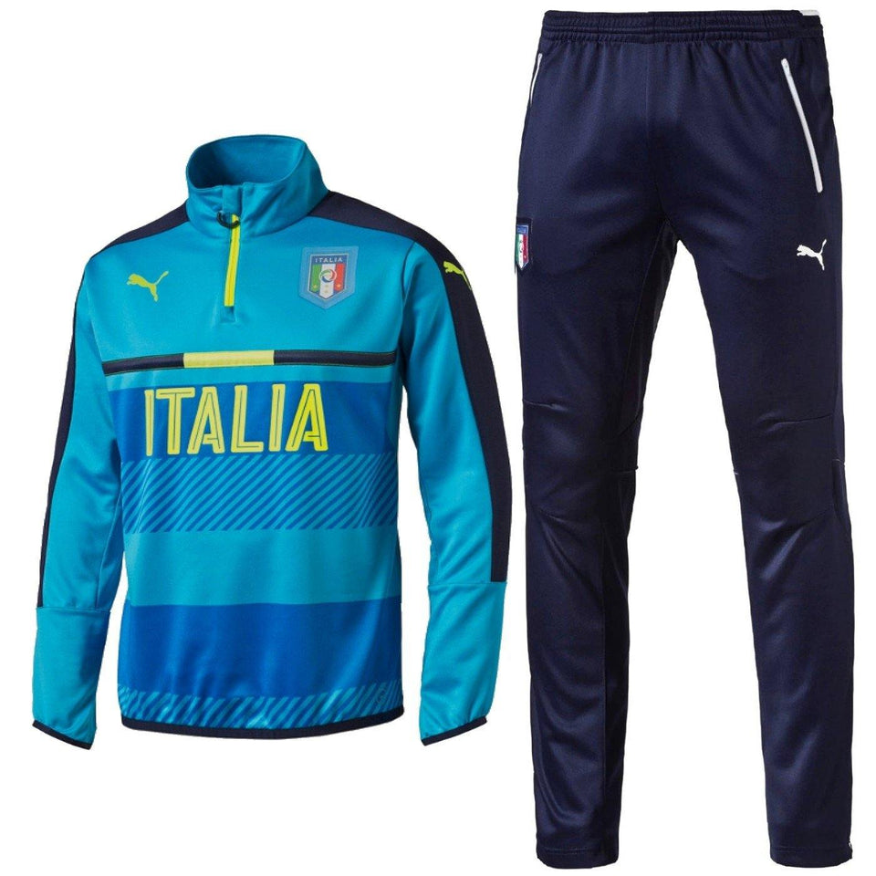 Italy Technical Training Soccer Tracksuit 2016/17 Light Blue - Puma - SoccerTracksuits.com