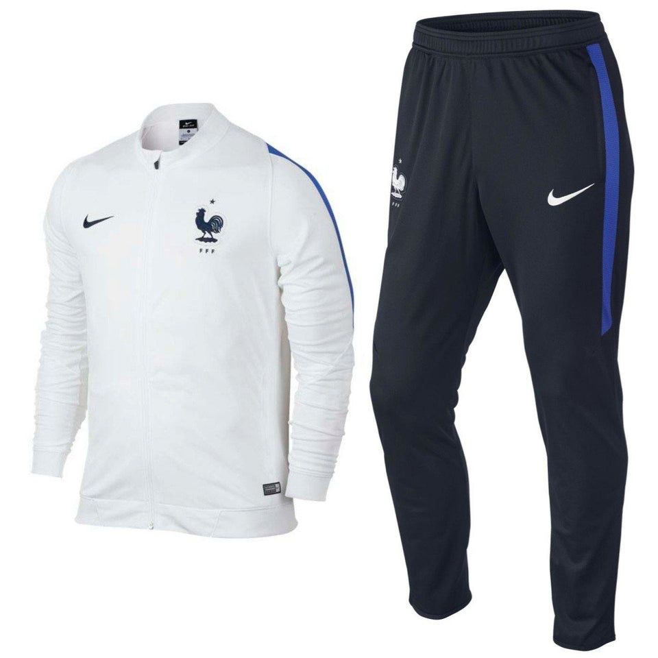 France Training Presentation Soccer Tracksuit 2016/17 White - Nike - SoccerTracksuits.com