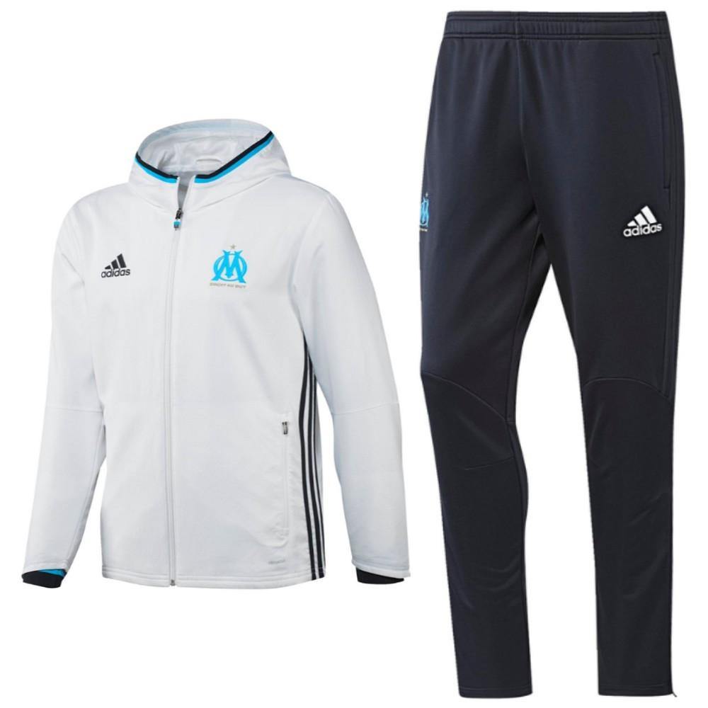 Olympique Marseille Presentation Soccer Tracksuit 2016/17 - Adidas - SoccerTracksuits.com