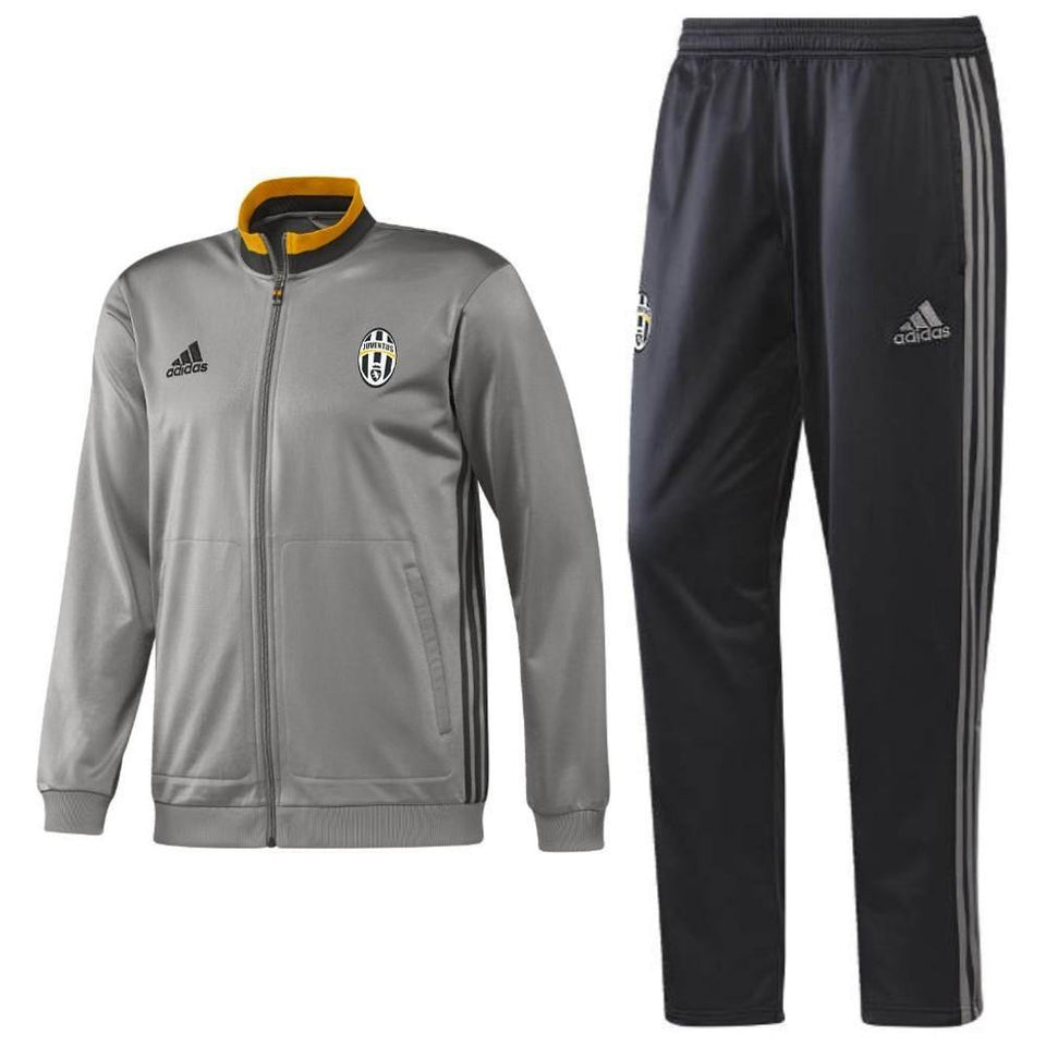 Juventus Grey Training Soccer Tracksuit 2016/17 - Adidas - SoccerTracksuits.com