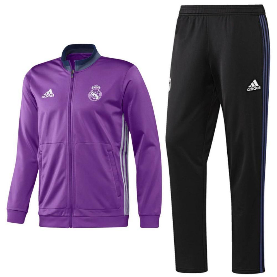 Colgar biología Frente a ti Real Madrid Jogging Training Soccer Tracksuit 2016/17 Purple - Adidas –  SoccerTracksuits.com