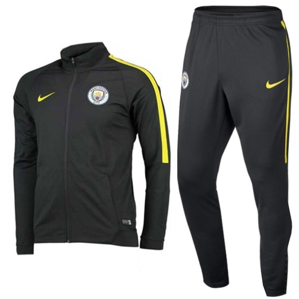 Manchester City Grey Training Presentation Soccer Tracksuit 2016/17 - Nike - SoccerTracksuits.com