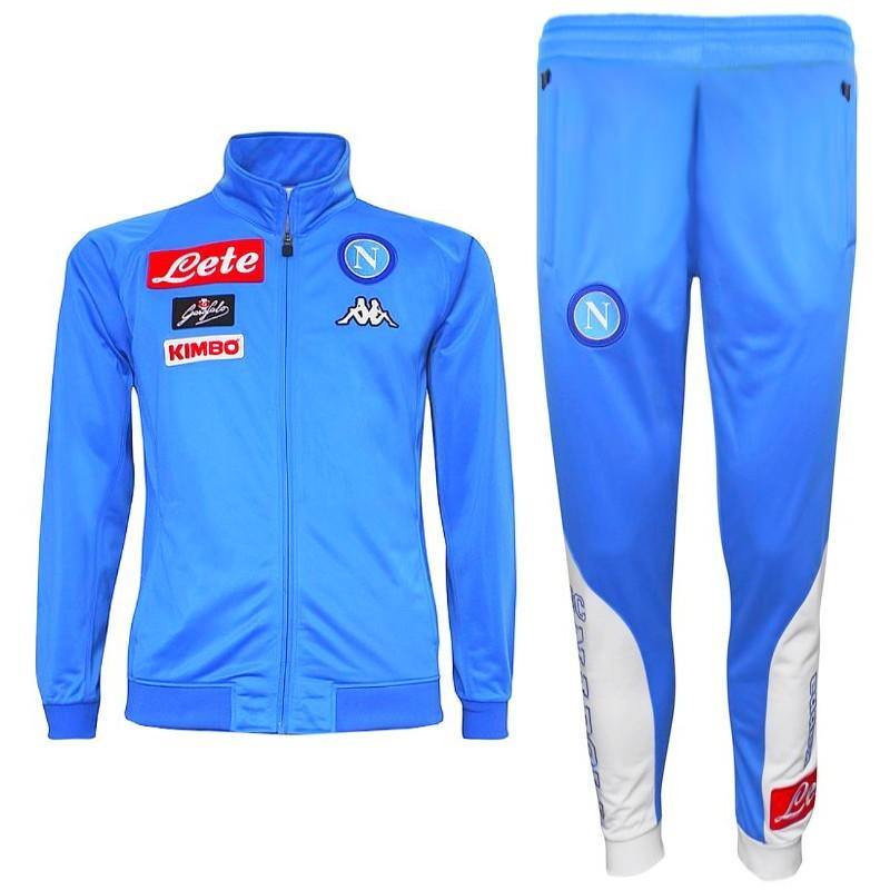 Ssc Napoli Light Blue Training Soccer Tracksuit 2016/17 - Kappa - SoccerTracksuits.com