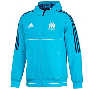 Olympique Marseille Presentation Soccer Tracksuit 2017/18 Light Blue - Adidas - SoccerTracksuits.com