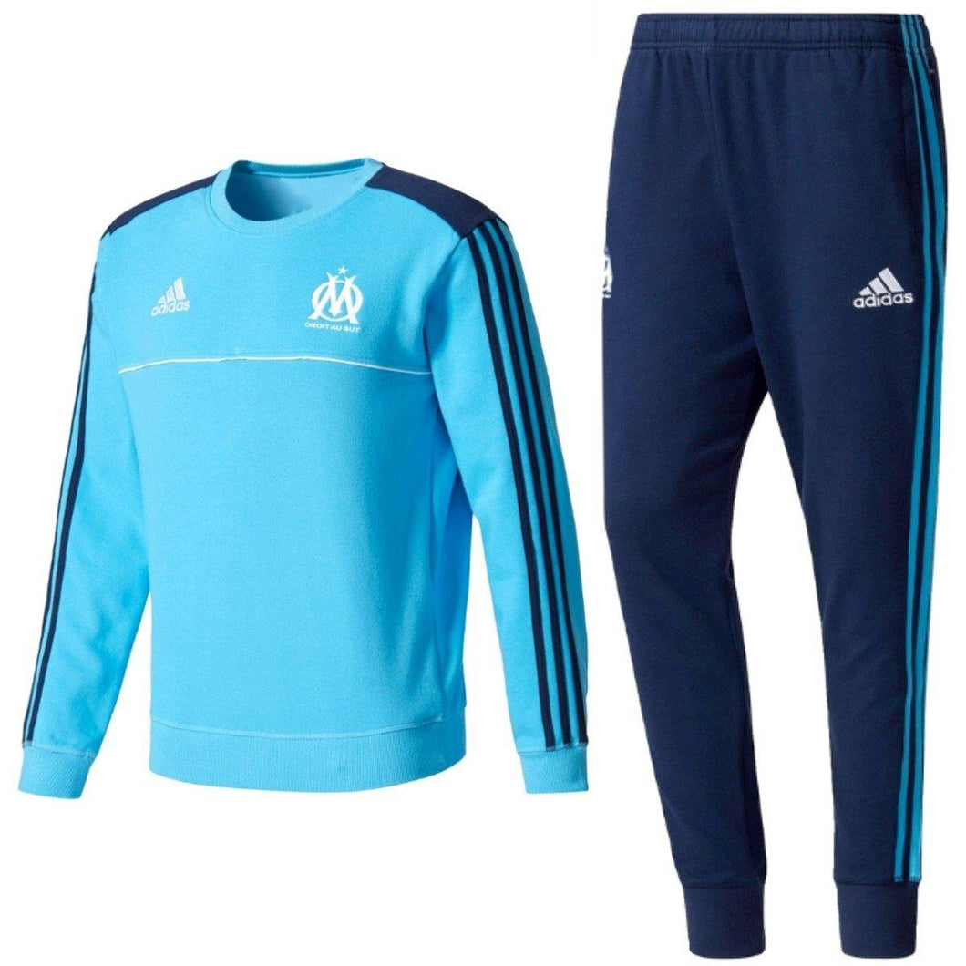 Olympique Marseille Training Sweat Soccer Tracksuit 2017/18 - Adidas - SoccerTracksuits.com