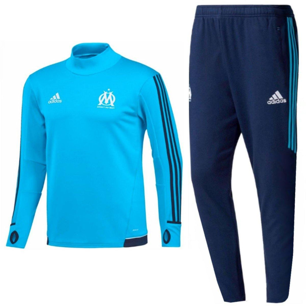 Olympique Marseille Technical Training Soccer Tracksuit 2017/18 - Adidas - SoccerTracksuits.com