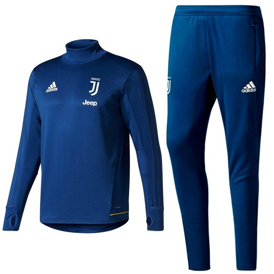 Juventus Blue Training Technical Soccer Tracksuit 2017/18 - Adidas - SoccerTracksuits.com
