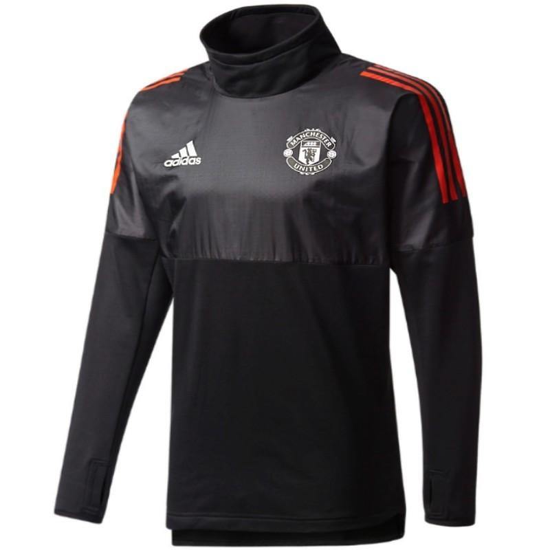 Manchester United Black Ucl Training Tech Soccer Tracksuit 2017/18 - Adidas - SoccerTracksuits.com