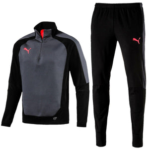 Puma Teamwear Evotrg Winter Technical Training Soccer Tracksuit - Black/Ebony - SoccerTracksuits.com