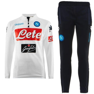 Ssc Napoli White Training Technical Soccer Tracksuit 2017/18 - Kappa - SoccerTracksuits.com