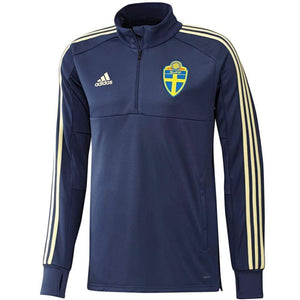 Sweden Technical Training Soccer Tracksuit 2018/19 Navy - Adidas - SoccerTracksuits.com
