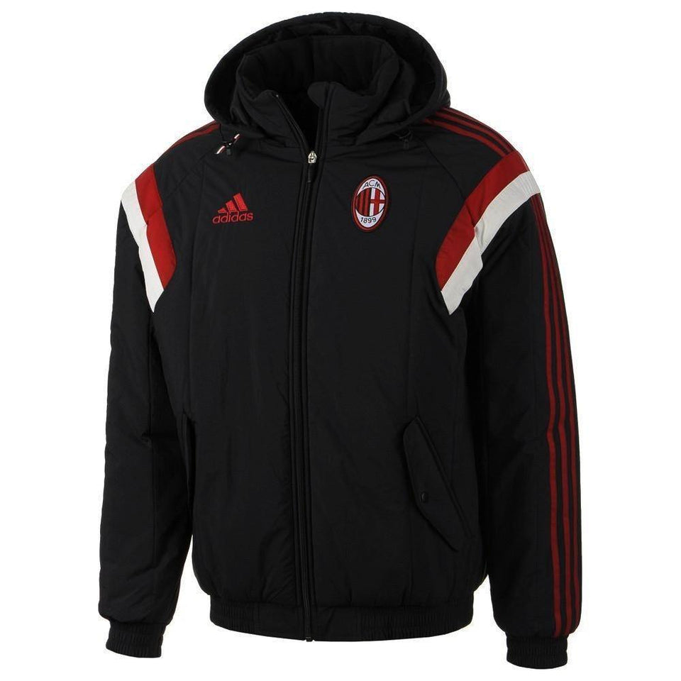 AC Milan training bench soccer padded jacket 2014/15 - Adidas - SoccerTracksuits.com