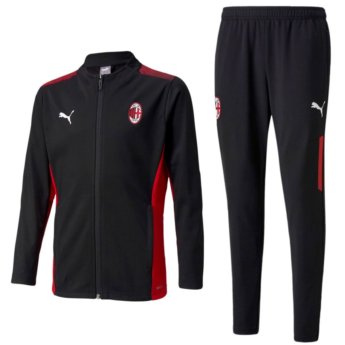 AC Milan soccer black training bench tracksuit 2021/22 - Puma ...