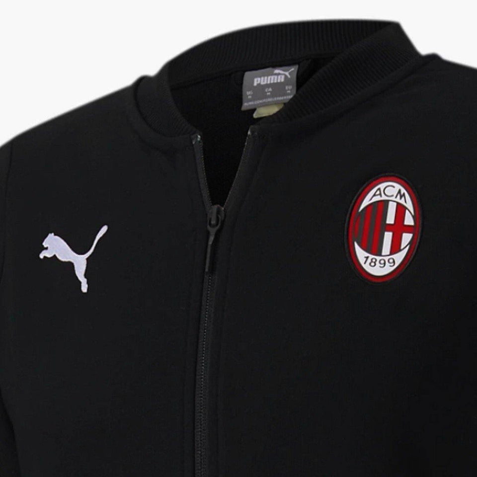 AC Milan black Casual presentation Soccer tracksuit 2020/21 - Puma - SoccerTracksuits.com
