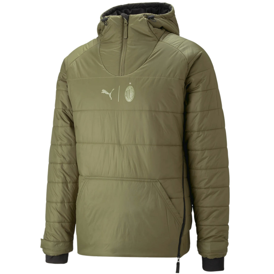 AC Milan soccer 1/4 zip reversible padded jacket 2023 - Puma