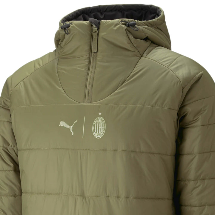 AC Milan soccer 1/4 zip reversible padded jacket 2023 - Puma
