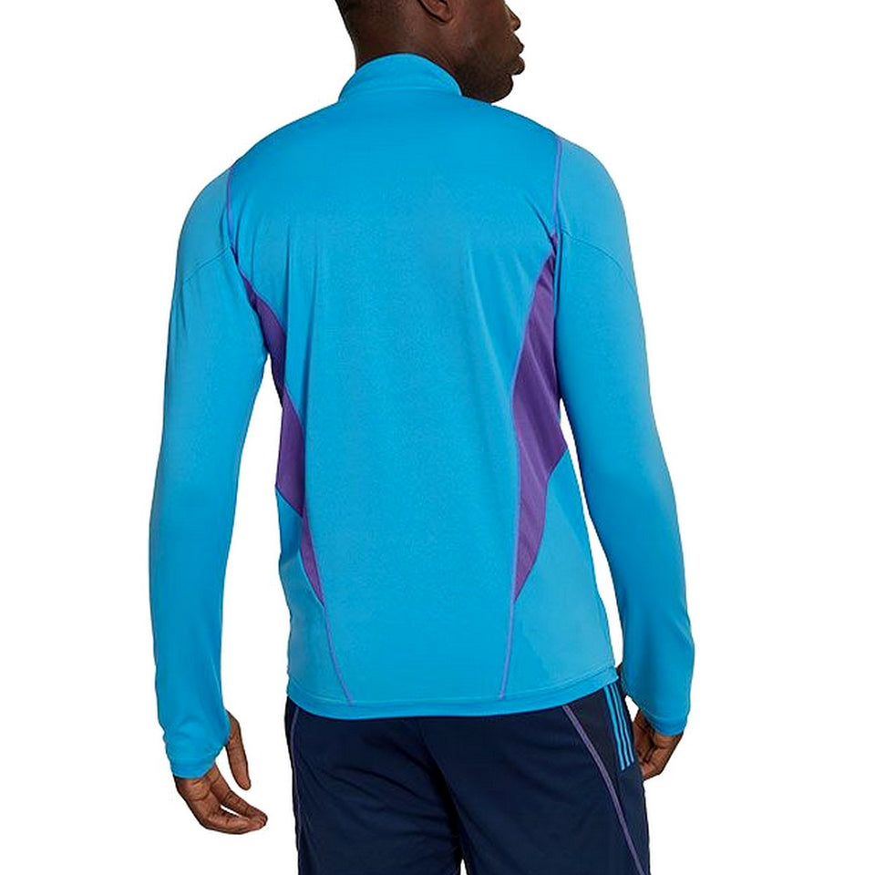Back view of Adidas Argentina training tracksuit 2022 in vibrant blue with stylish design details