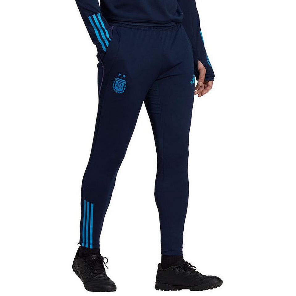 Men's Adidas Argentina training tracksuit 2022 featuring blue and navy colors with emblem