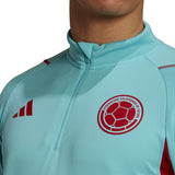 Adidas Colombia training tracksuit 2022 in light blue, featuring team logo and stylish design