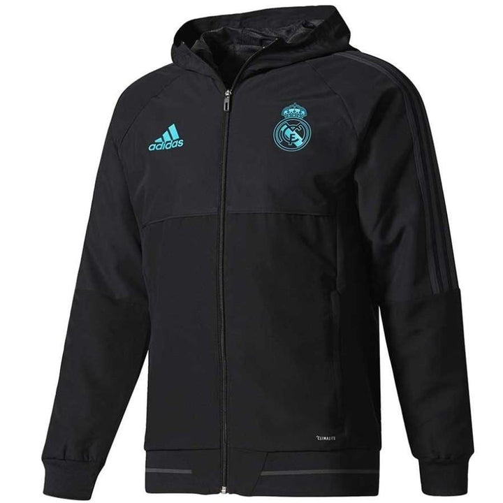 Real Madrid Black Presentation Soccer Tracksuit 2017/18 - Adidas