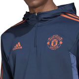 Adidas Manchester United hooded tracksuit featuring the iconic club crest and stylish design