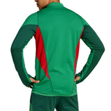 Back view of green and red Mexico soccer tracksuit 2022 with long sleeves on SoccerTracksuits.com