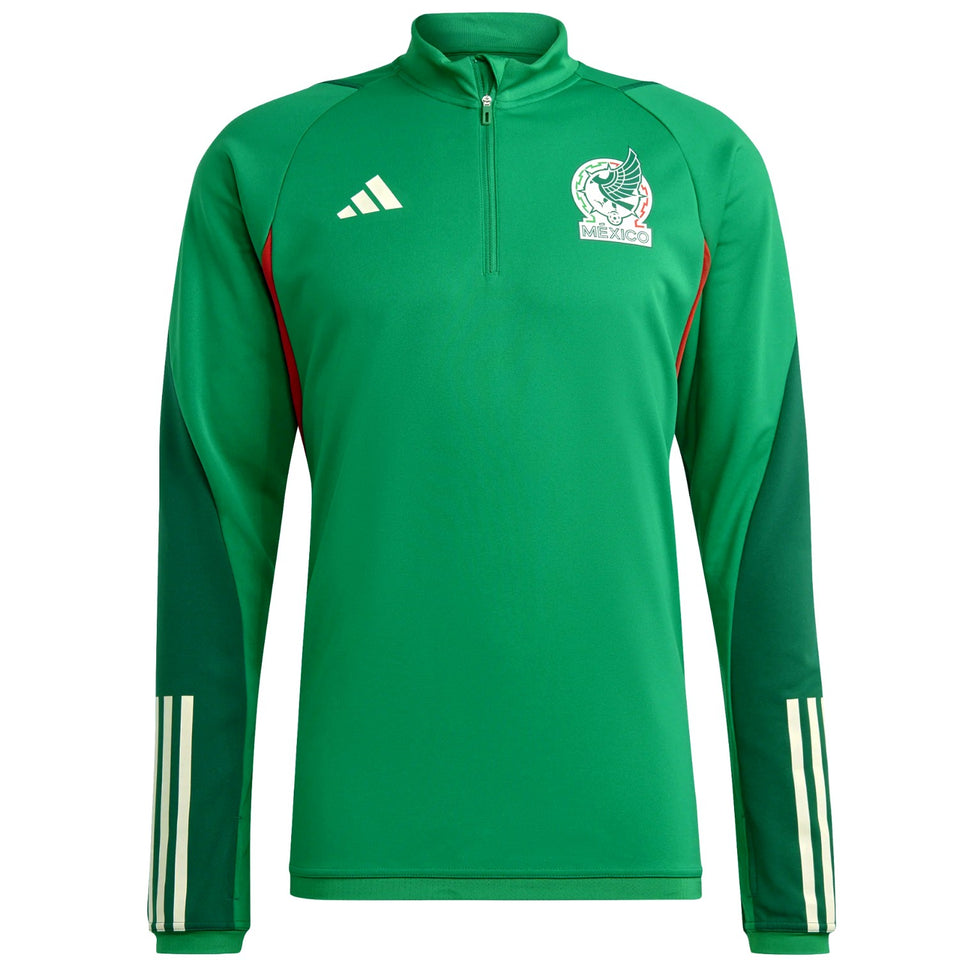 Green Mexico soccer tracksuit 2022 top with quarter zip and team logo