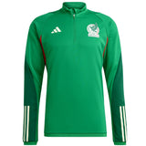 Green Mexico soccer tracksuit 2022 top with quarter zip and team logo
