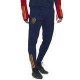 Adidas Spain training tracksuit navy 2022 featuring vibrant red and yellow accents for a stylish look