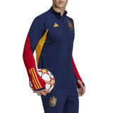 Adidas Spain training tracksuit navy 2022 featuring team colors and logo, suitable for soccer practice
