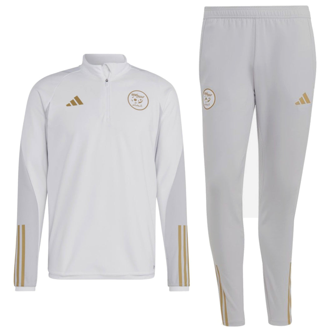 Algeria training technical Soccer tracksuit 2022/23 white/gold - Adidas