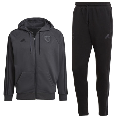Arsenal Casual 3S Präsentations-Trainingsanzug mit Kapuze 2022/23 grau - Adidas
