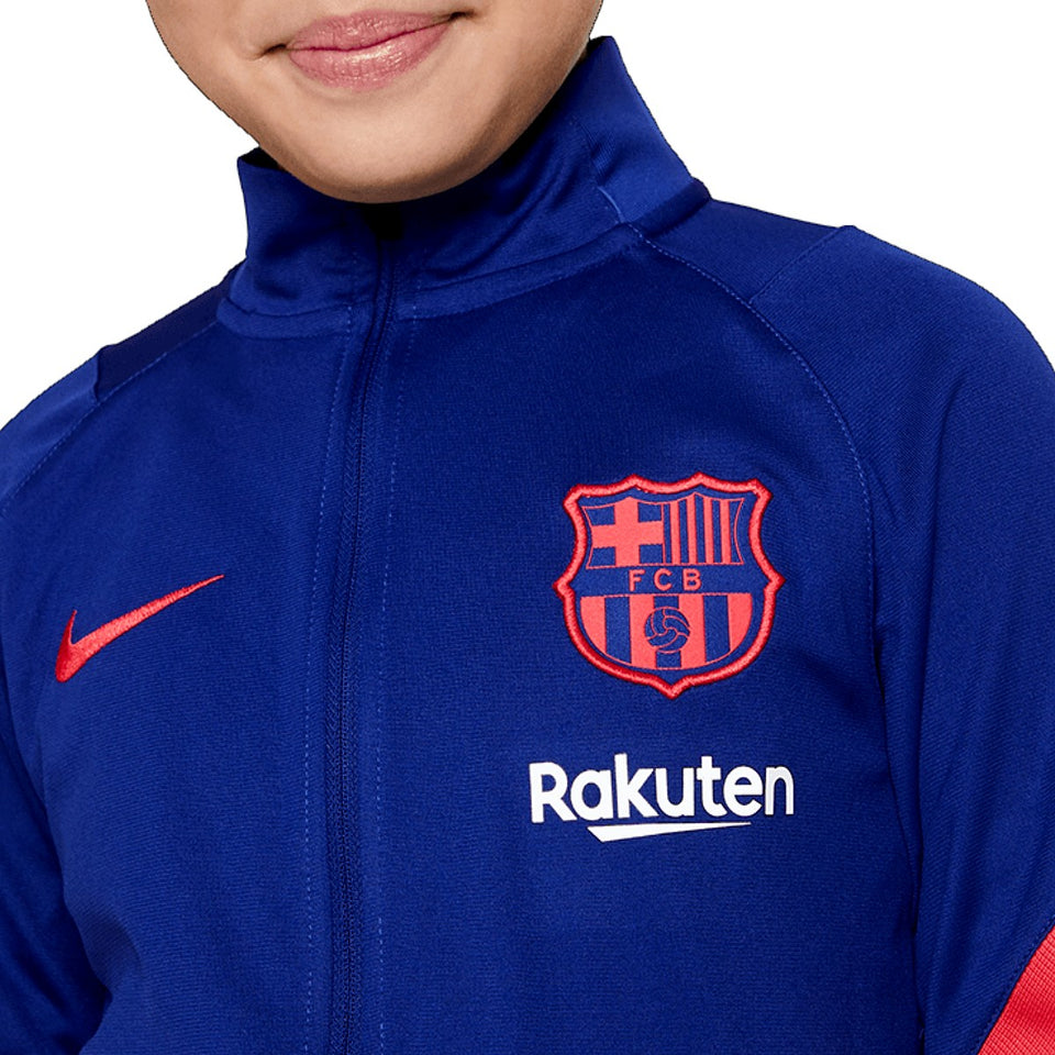 Kids - FC Barcelona blue presentation Soccer tracksuit 2021 - Nike