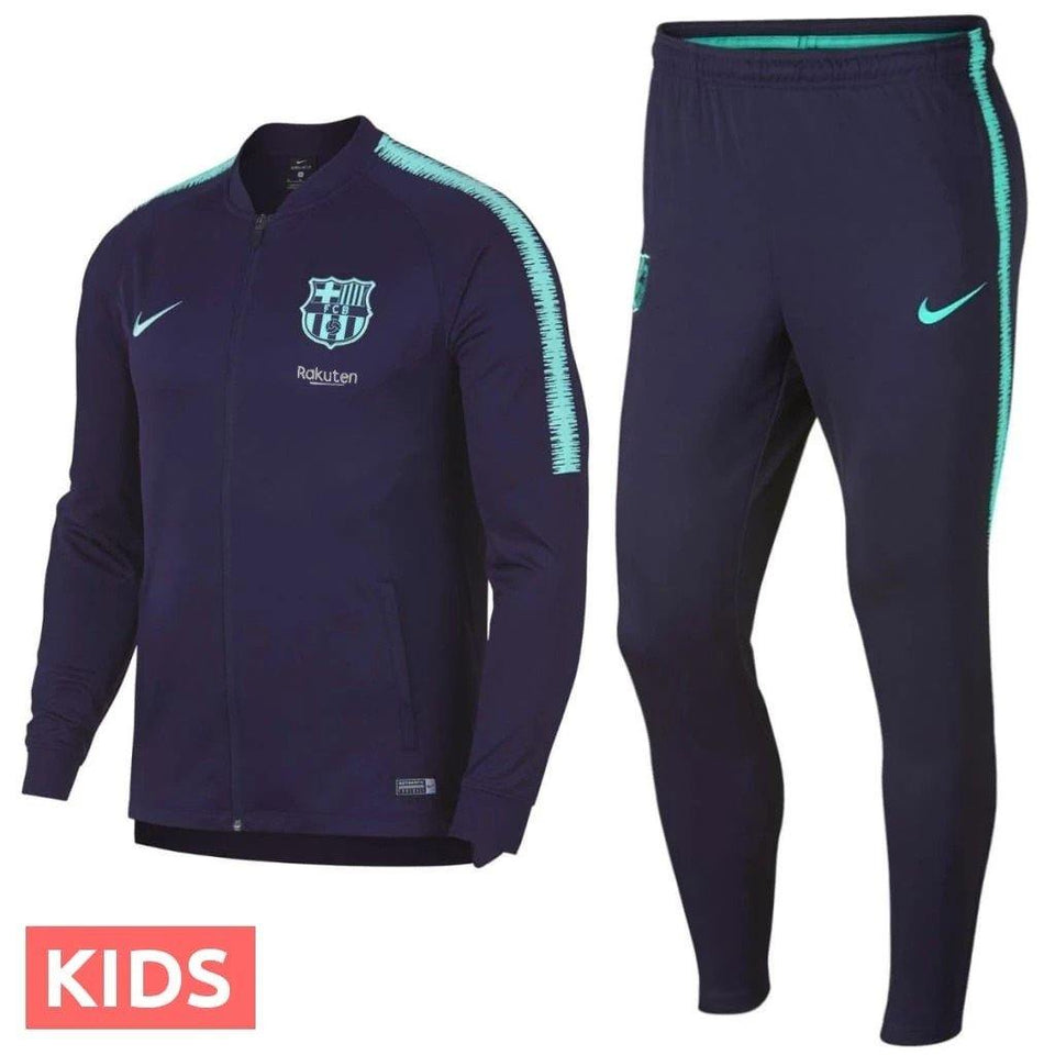 Kids - FC Barcelona purple training presentation Soccer tracksuit 2018/19 - Nike - SoccerTracksuits.com
