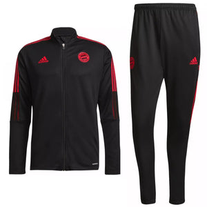 Bayern Munich black training bench Soccer tracksuit 2021/22 - Adidas