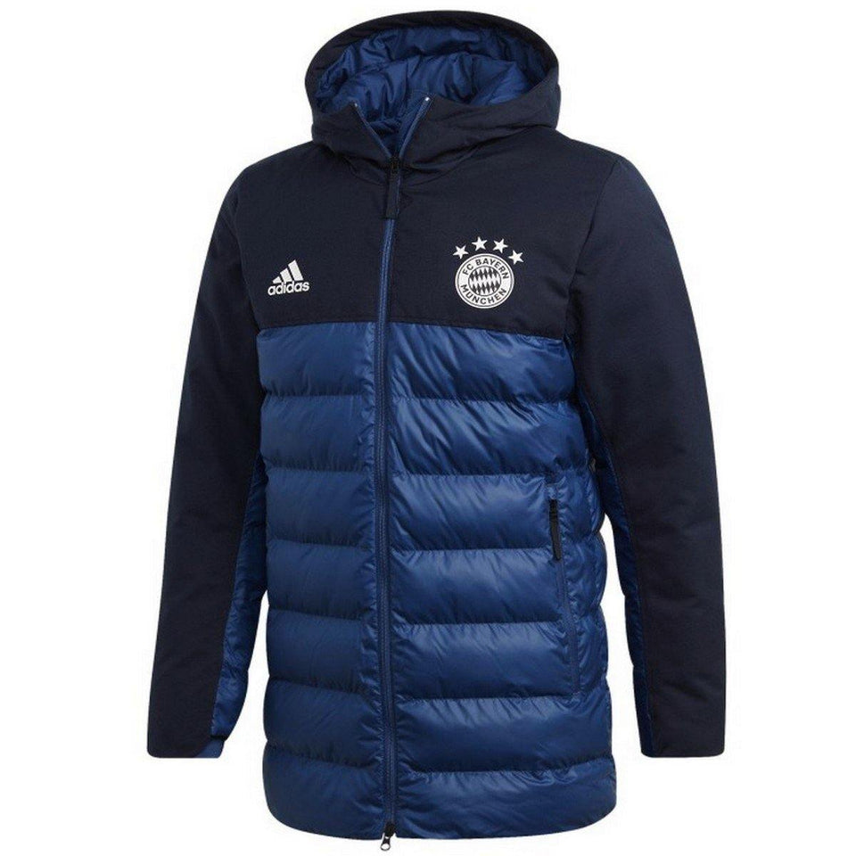 Bayern Munich soccer navy down padded jacket 2019/20 - Adidas - SoccerTracksuits.com