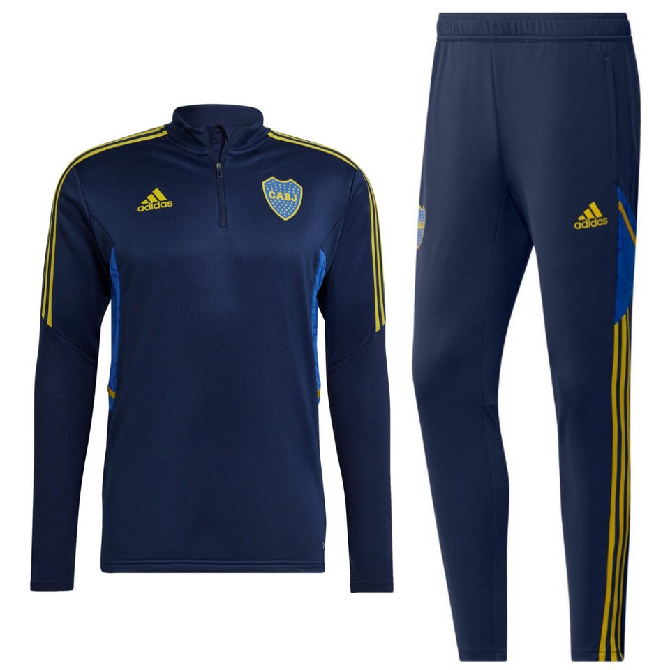 Boca Juniors training technical Soccer tracksuit 2022/23 navy - Adidas